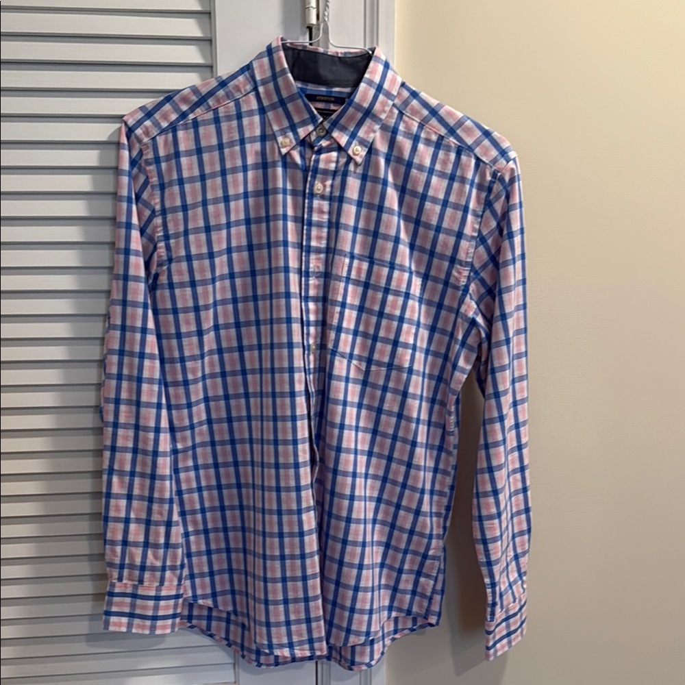 Madison James Blue and Pink Casual Button Down Shirt
